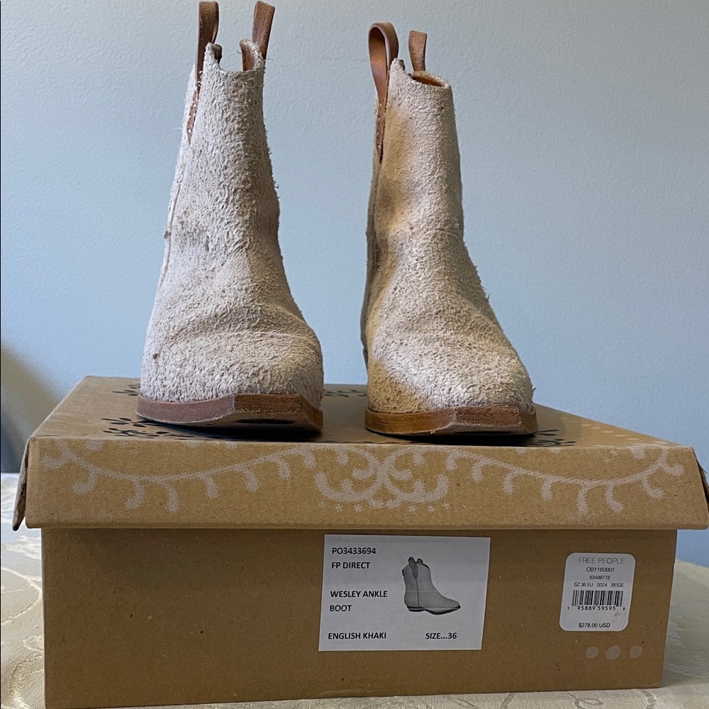 Free People Wesly Ankle Boot in Khaki